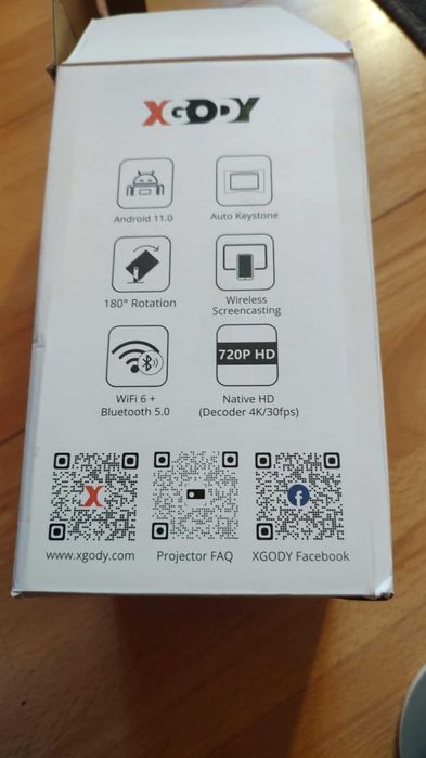 Projektor LED XGODY Gimbal 3 ( biały ) 10000 lumenów , obsługa 4K
