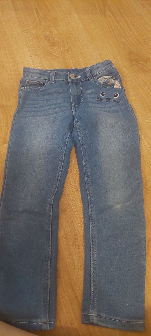 Spodnie dziewczęce jeansowe 116