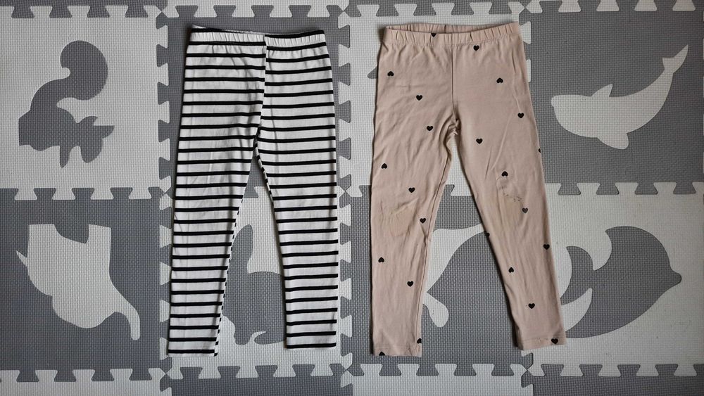 Legginsy 104, H&M, 2 szt.