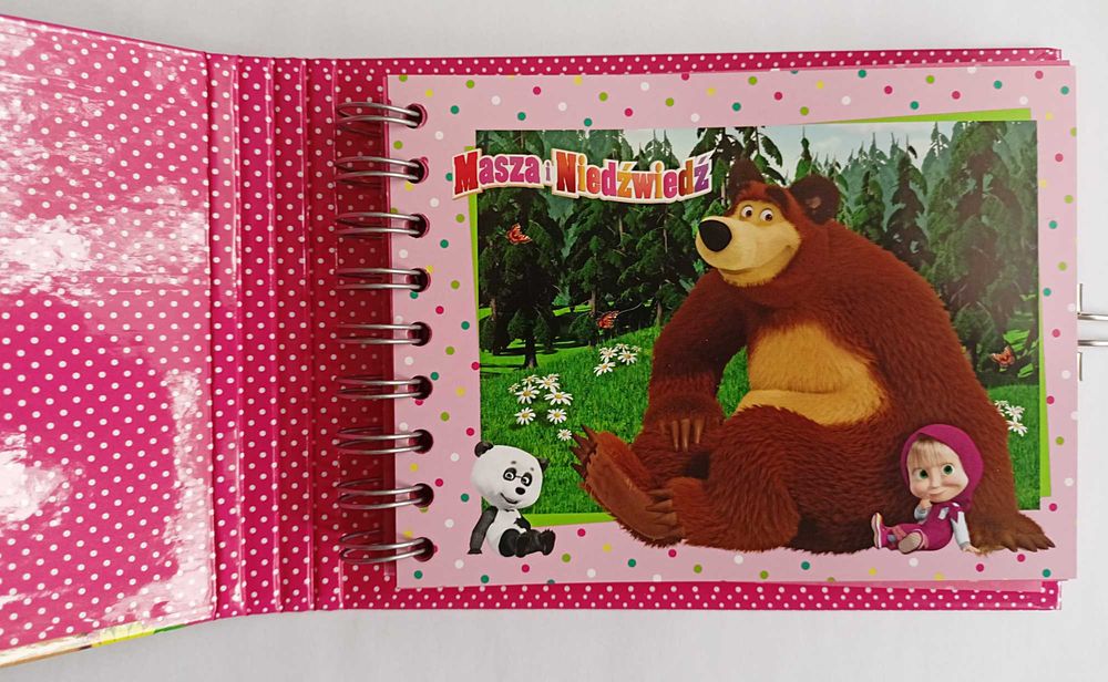 Pamiętnik dziecięcy zamykany na kłódkę Masza i Niedźwiedź nowy