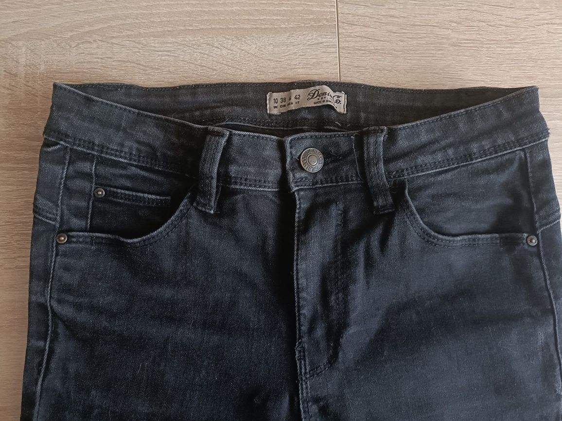 Czarne spodnie jeansowe Denim&Co. 38