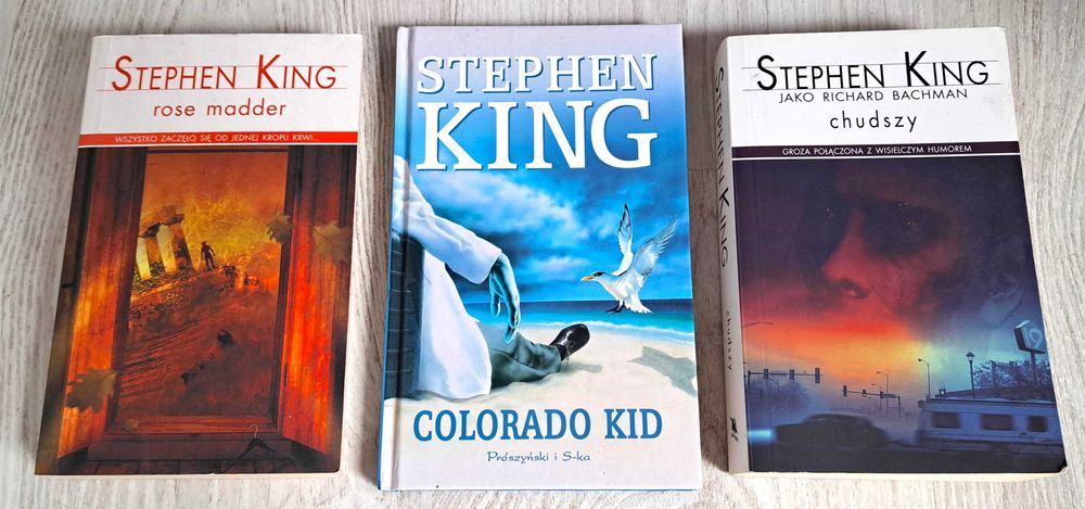 3x Stephen King Colorado Kid + Rose Madder + Chudszy Richard Bachman