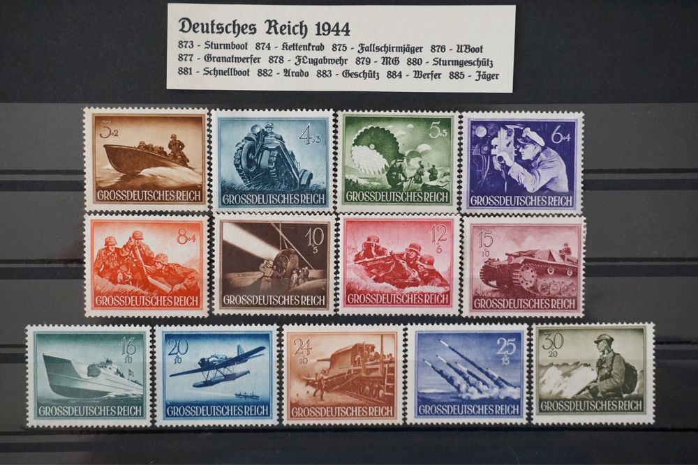Третій Рейх. Поштові марки.Усі серії 1941–1945 років (5 років). MNH/MH