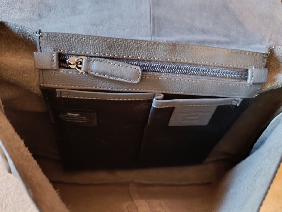 Кожаная сумка портфель для нетбука через плечо Paul Costelloe, Англия