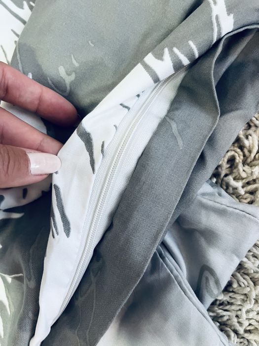 Piekna szara posciel poszwa poszewka na koldre szara w piora