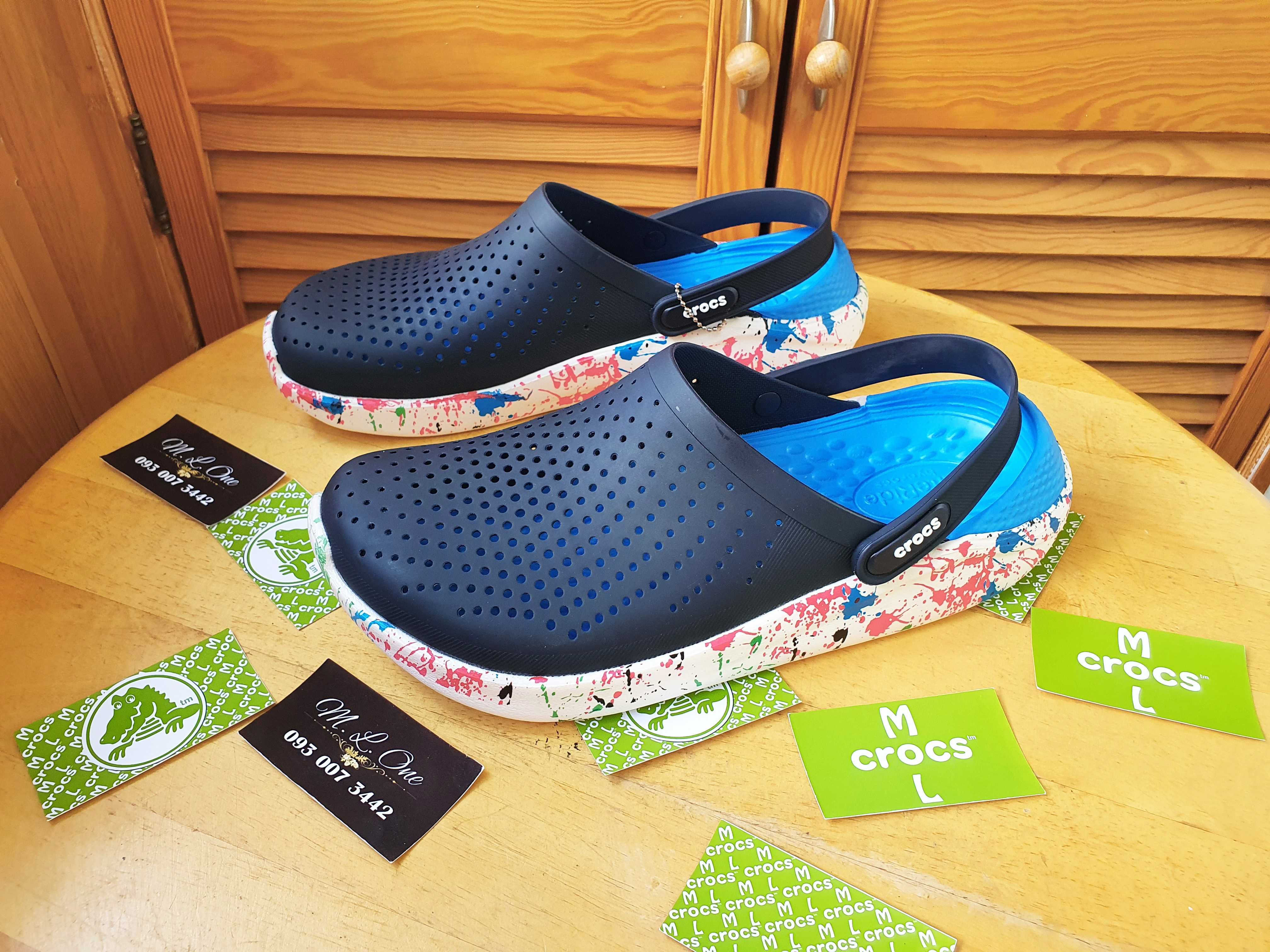 Crocs LiteRide Clog Navy/Whitе кляксы лайтрайд в цвете