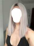 Peruka szara siwa long bob lace front