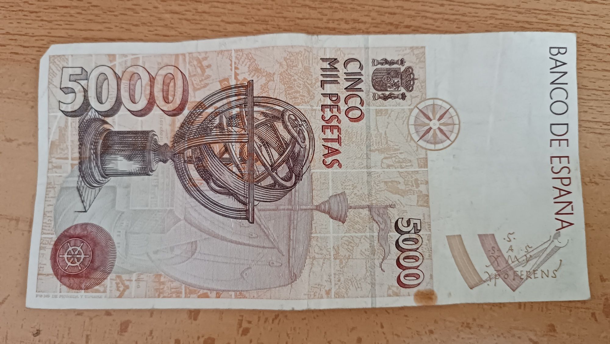 Nota de 5000 pesetas