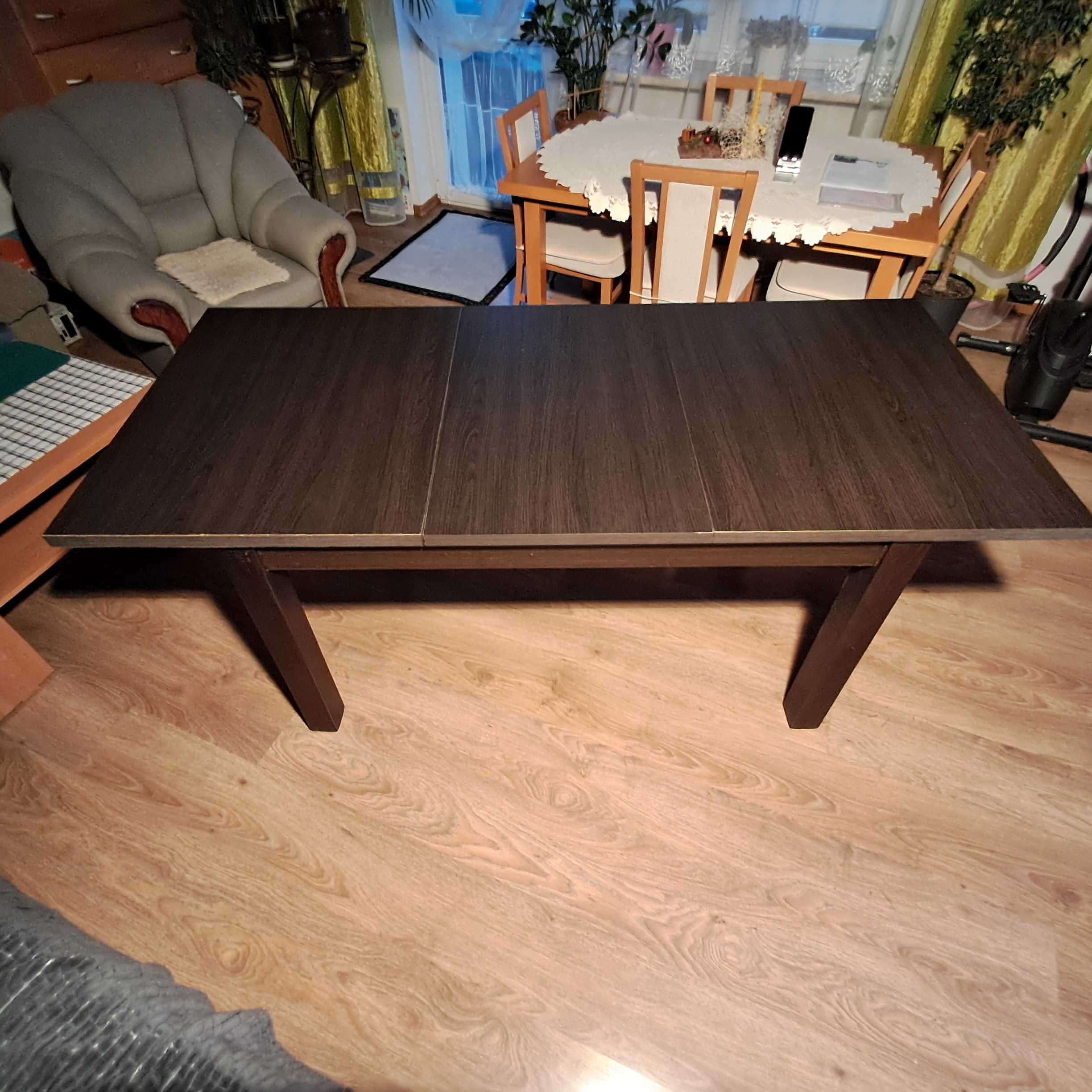 Stół rozkładany WENGE 130cm/180cm x 80cm x 76cm Nogi lite drewno