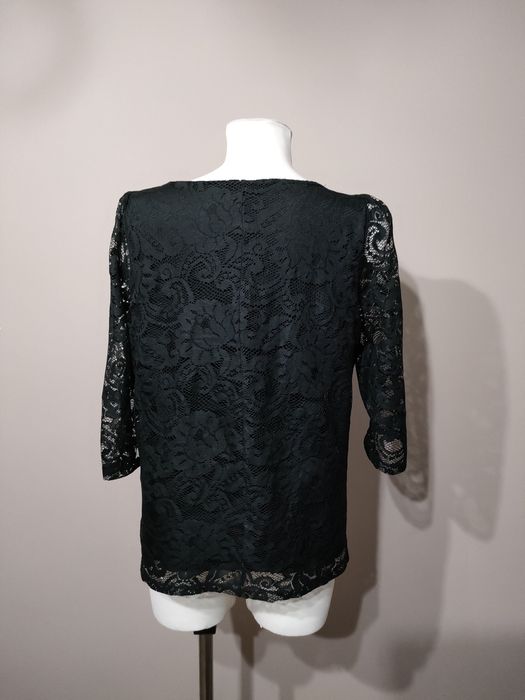 Czarna bluzka koronka xl XXL
