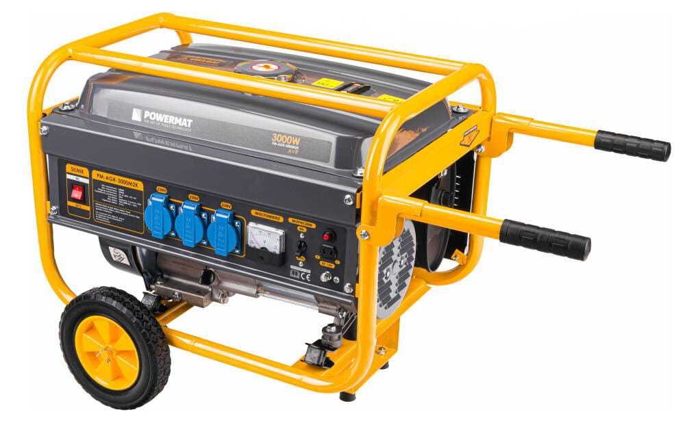 POWERMAT Agregat Prądotwórczy Generator 3000w 230v Koła Avr PM1198