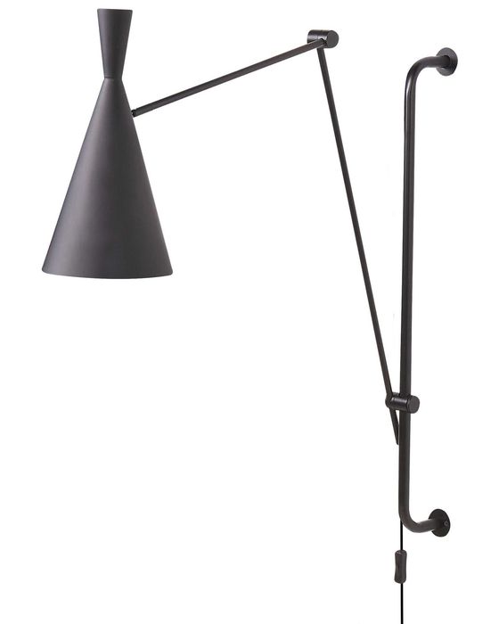 Lampa ścienna regulowana czarna