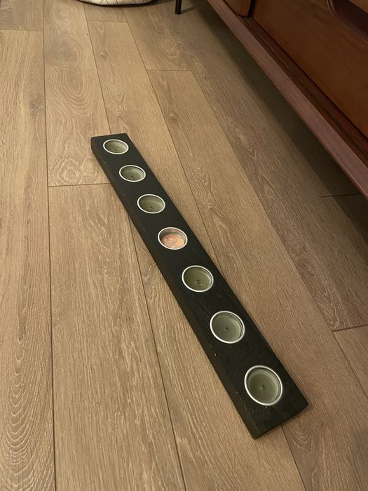 Porta velas de madeira