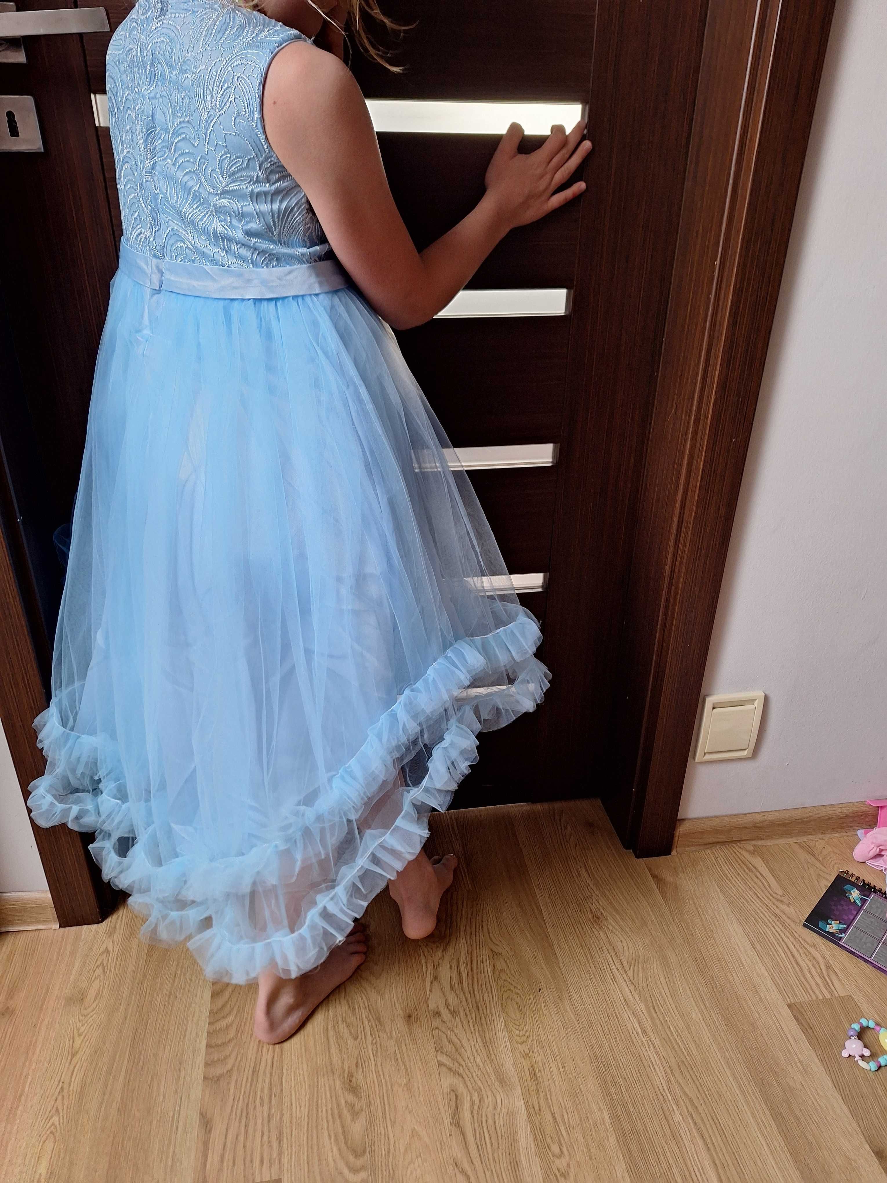 Sukienka dziewczęca wizytowa bal wesele r. 134 cm NOWA