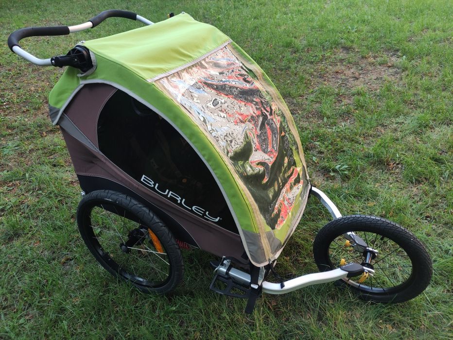 Przyczepka Burley D'lite + koło do biegania + wkładka