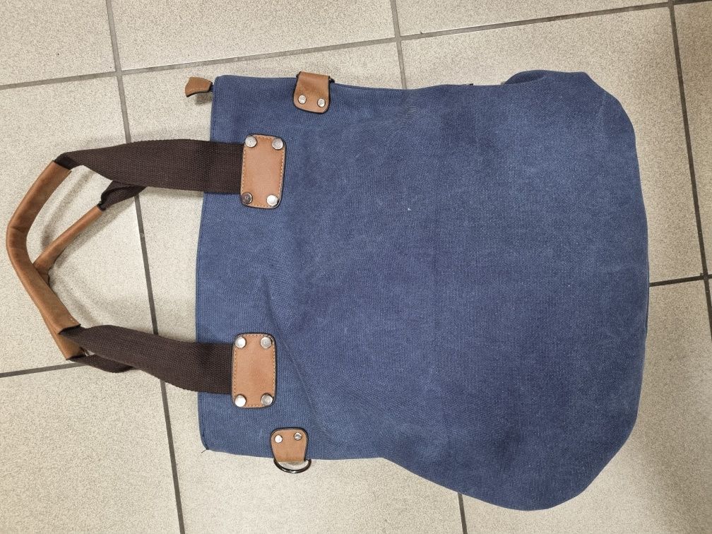 Torebka damska shopper granatowa