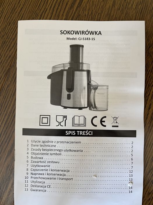 Sokowirówka Juicer - nieużywana