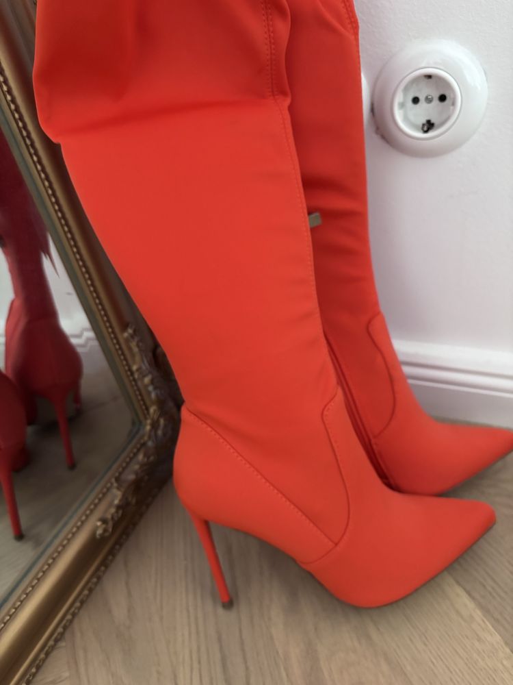 Steve Madden 37 nowe czerwone kozaki za kolano