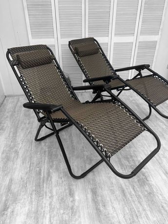 Шезлонг (крісло-лежак) для пляжу, тераси та саду  ЛГ7209