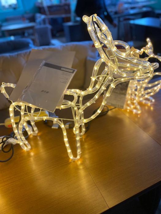 LED фігурка олень із санчатами