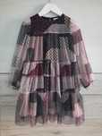 Zara sukienka tiulowa "patchwork"