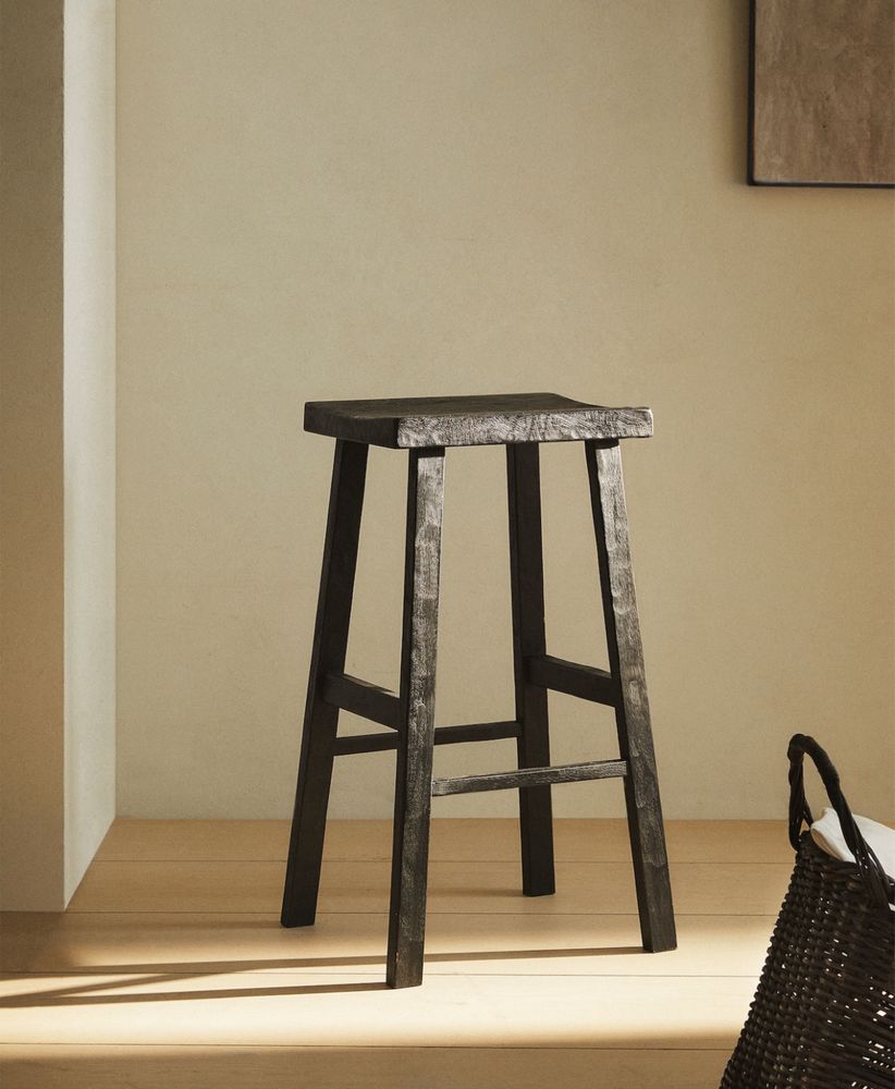 Banqueta Alta Textura Irregular Zara Home NOVO