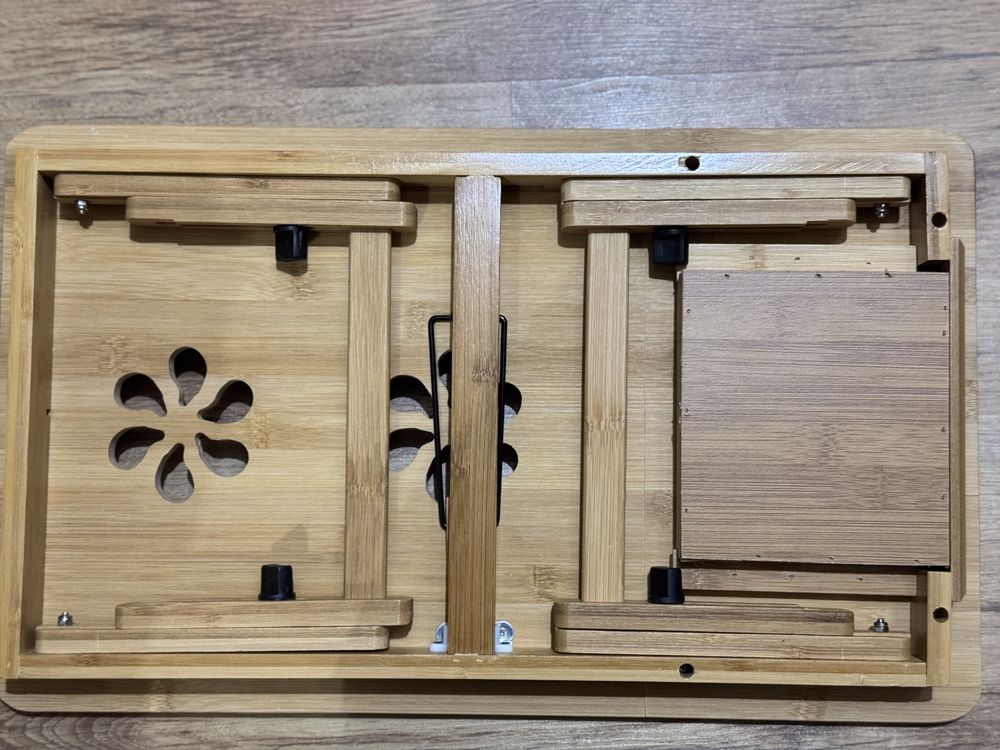Mesa/tabuleiro para portatil em bambu - novo
