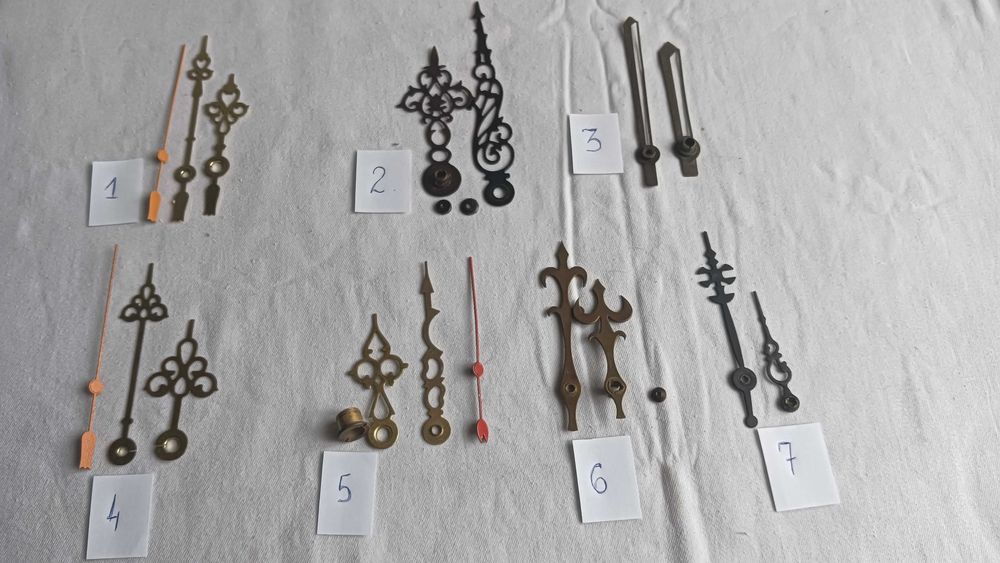 Stare wskazówki do zegara . Brak nr 3,6. Cena 1 komplet