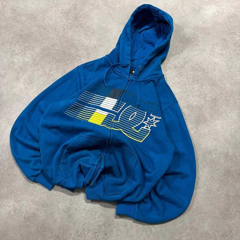 Vintage Bluza DC Shoes Big Logo Zip Up Hoodie Skater Y2K Vintage