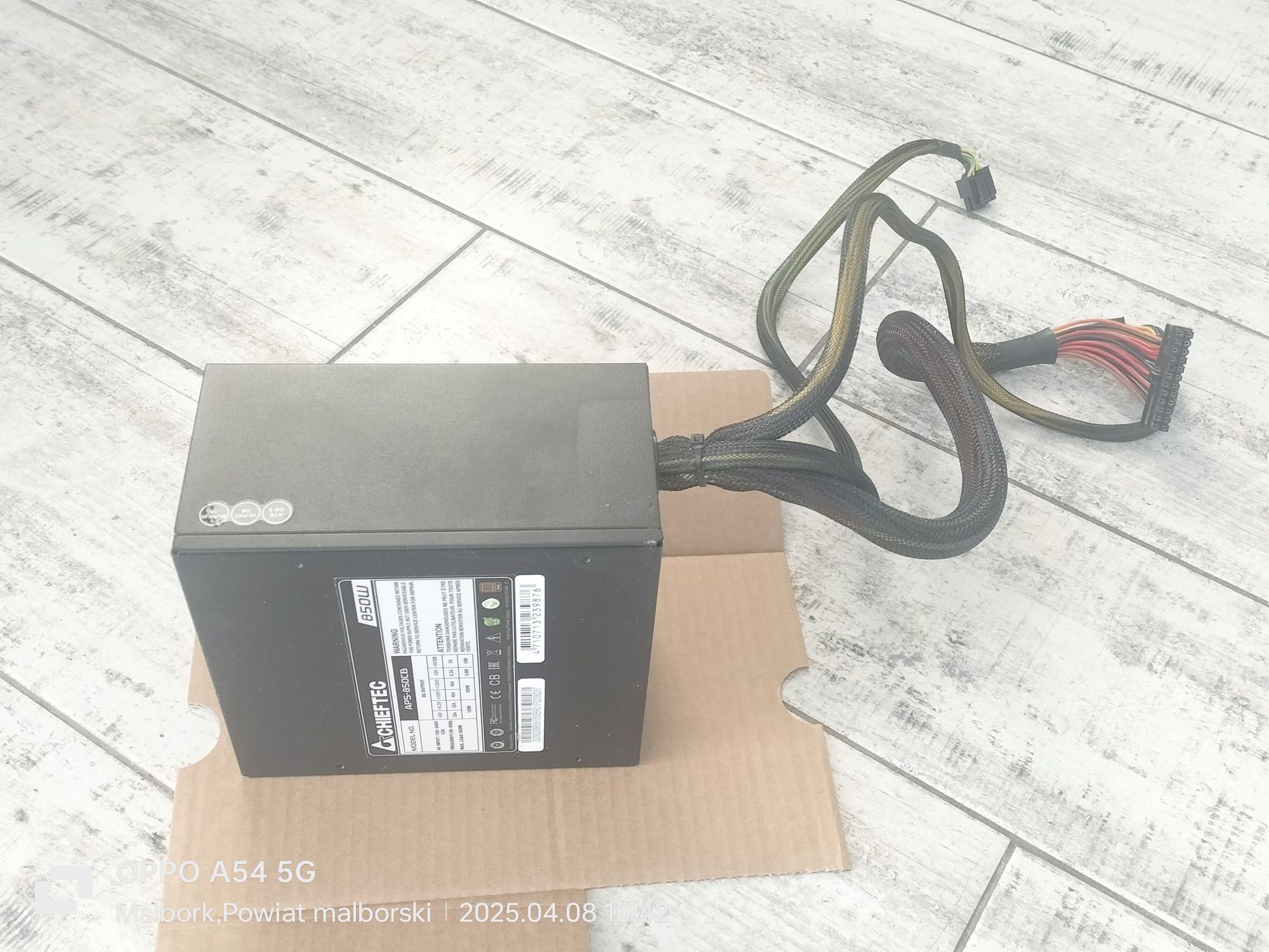 Zasilacz do komputera CHIEFTEC APS 850CB 80 PLUS BRONZE 850W