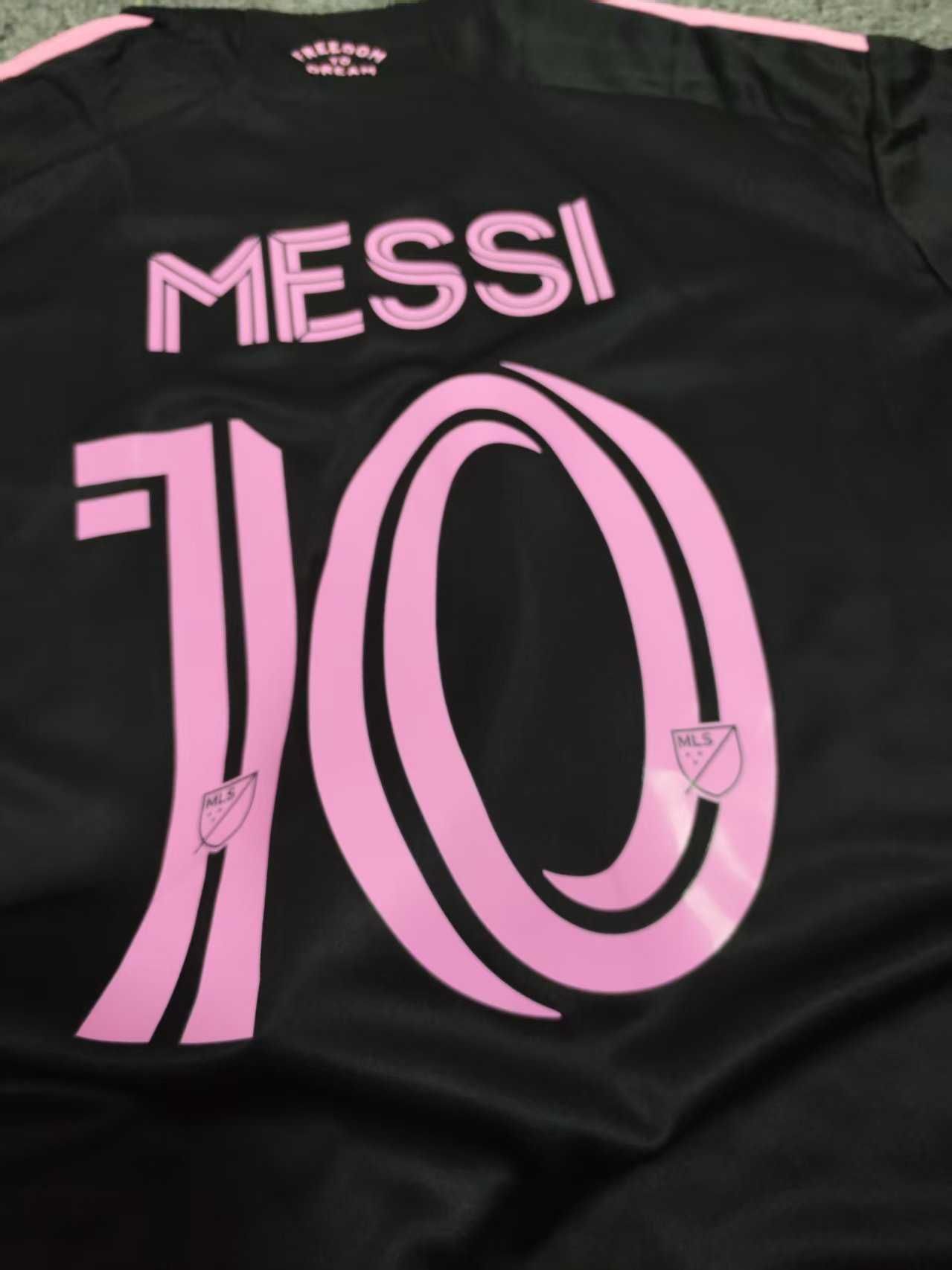 Czarna koszulka wyjazdowa Inter Miami Fan Edition nr 10 Messi R.M