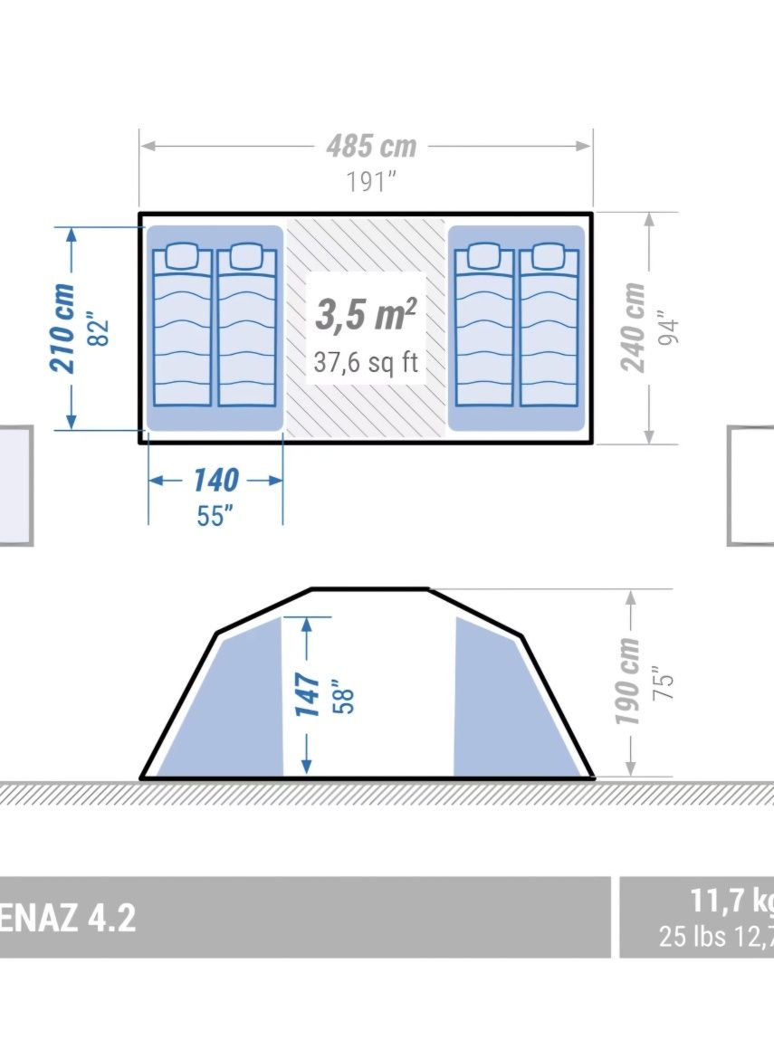 Namiot 4.2 decathlon