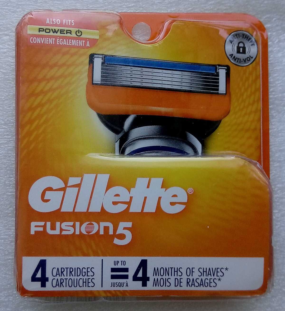 Gillette Fusion5 , 4 шт. (оригинал, USA)