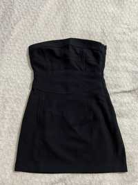 Czarna sukienka mini tuba S/ M kueszenie