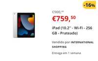 Ipad 9 geração 10,2 256 gb