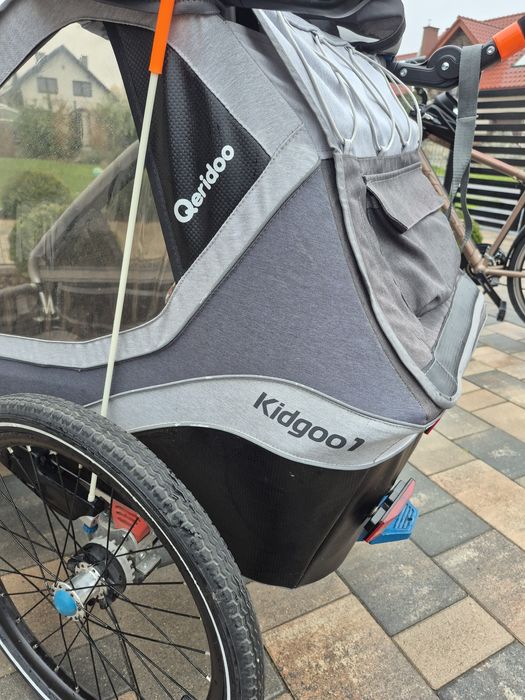 Przyczepa rowerowa Qeridoo Kidgoo 1 szary