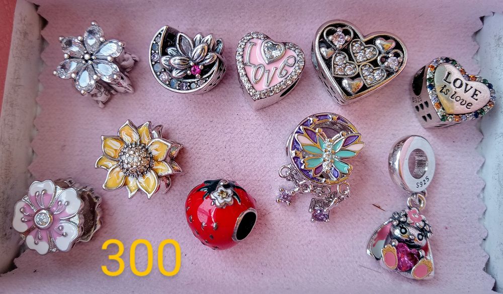 Новые шармы, стопперы для Пандора серебро 925