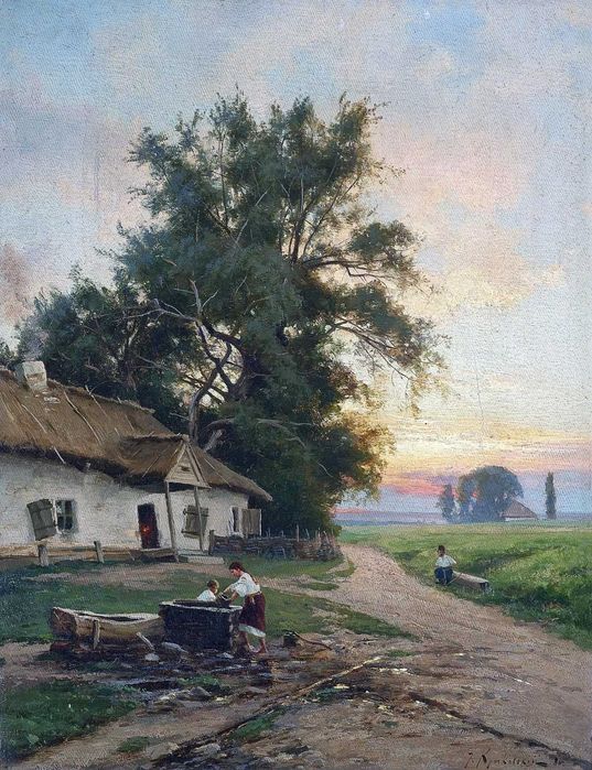 Українське село! Не старовинні картини .Картины не старинные,подарки