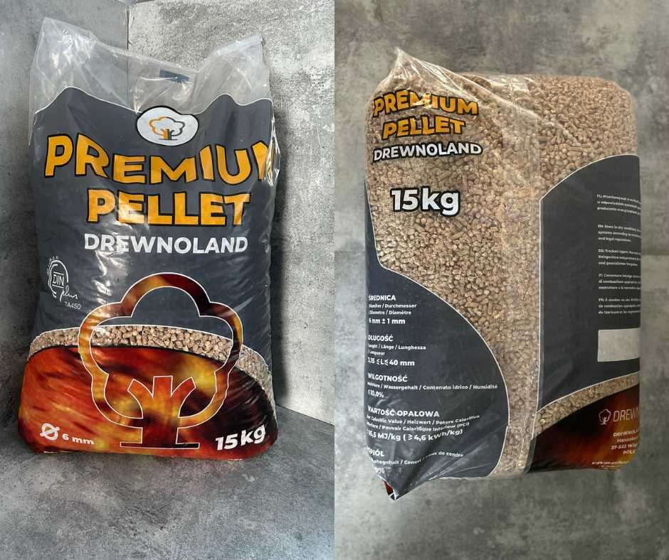 Pellet Premium iglasty-sosnowy 6mm DINPLUS A1 Promocja TANIO