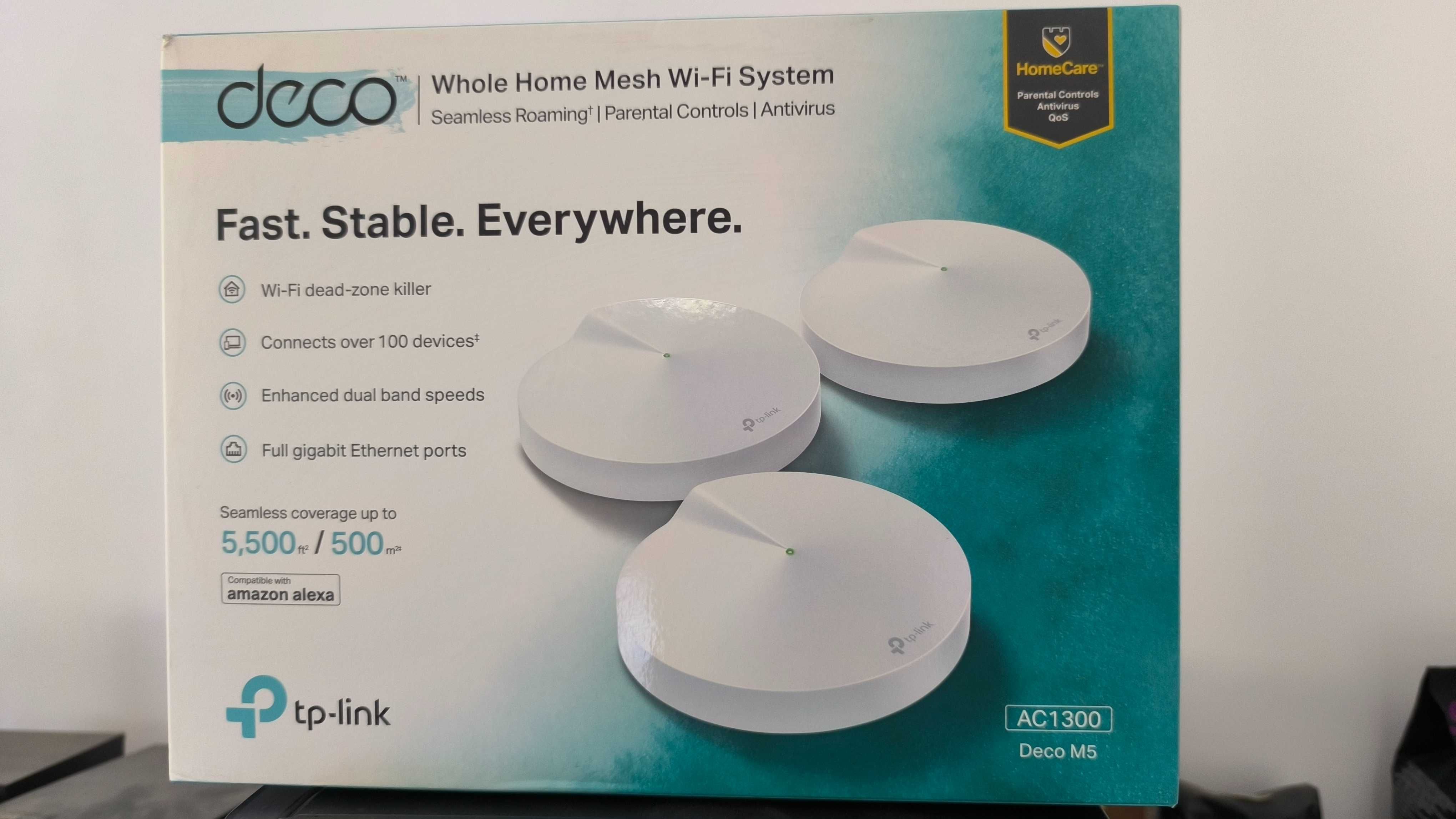 Domowy system Wi-Fi Mesh AC1300 Deco M5 (tp-link) 3 szt w zestawie