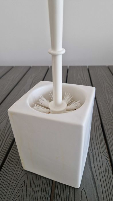 Conjunto piaçaba branco de cerâmica