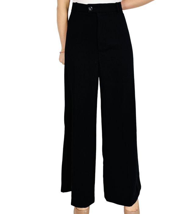 Czarne eleganckie spodnie wide leg XL 42 ZARA