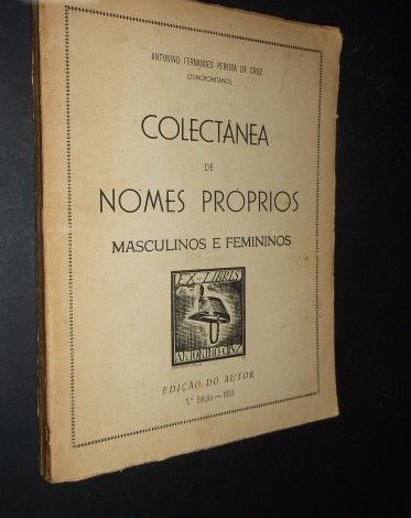 Antonio Cruz-Colectãnea de Nomes Próprios Masculinos e Femininos