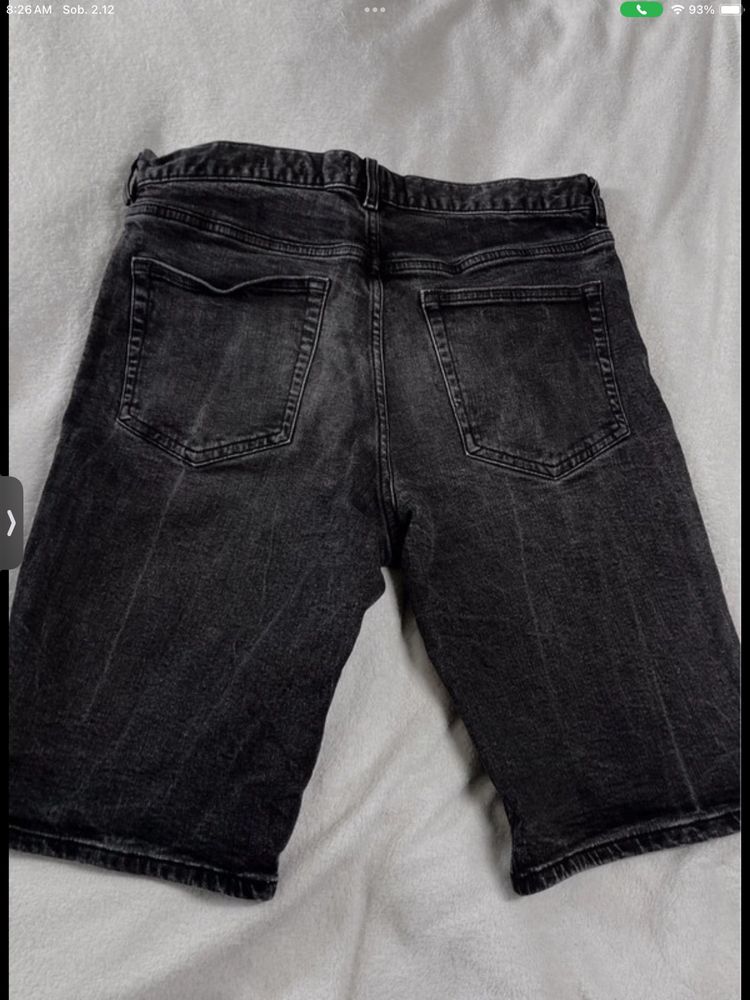 Jeansy, krótkie spodnie, czarne, H&M
