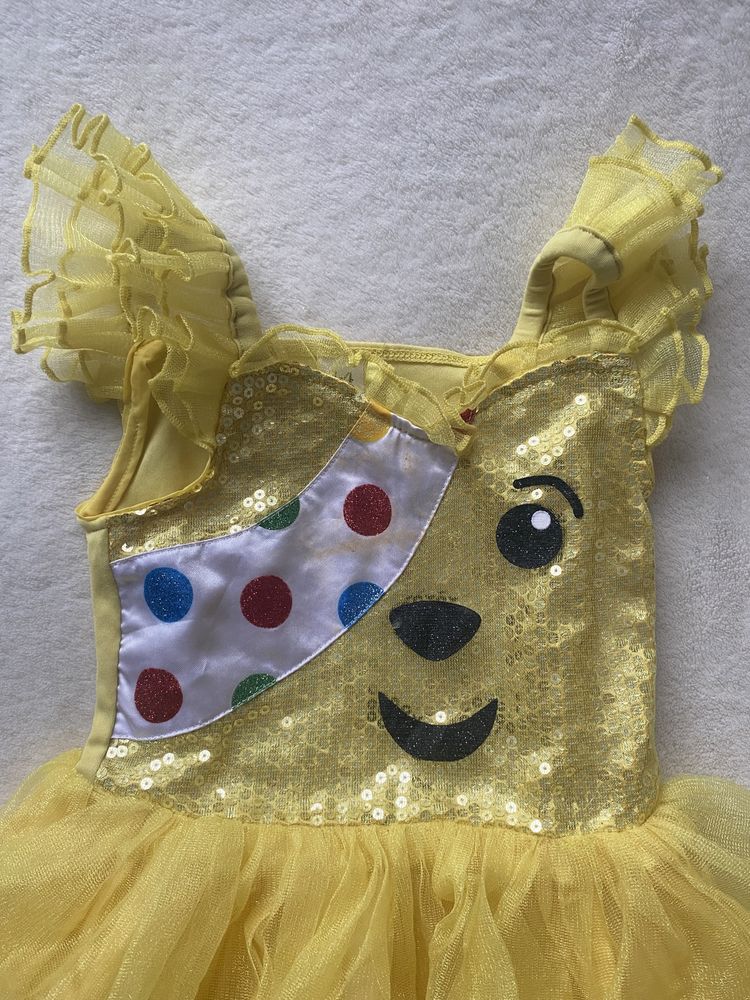 Sukienka, strój, przebranie słodka Misia Pudsey