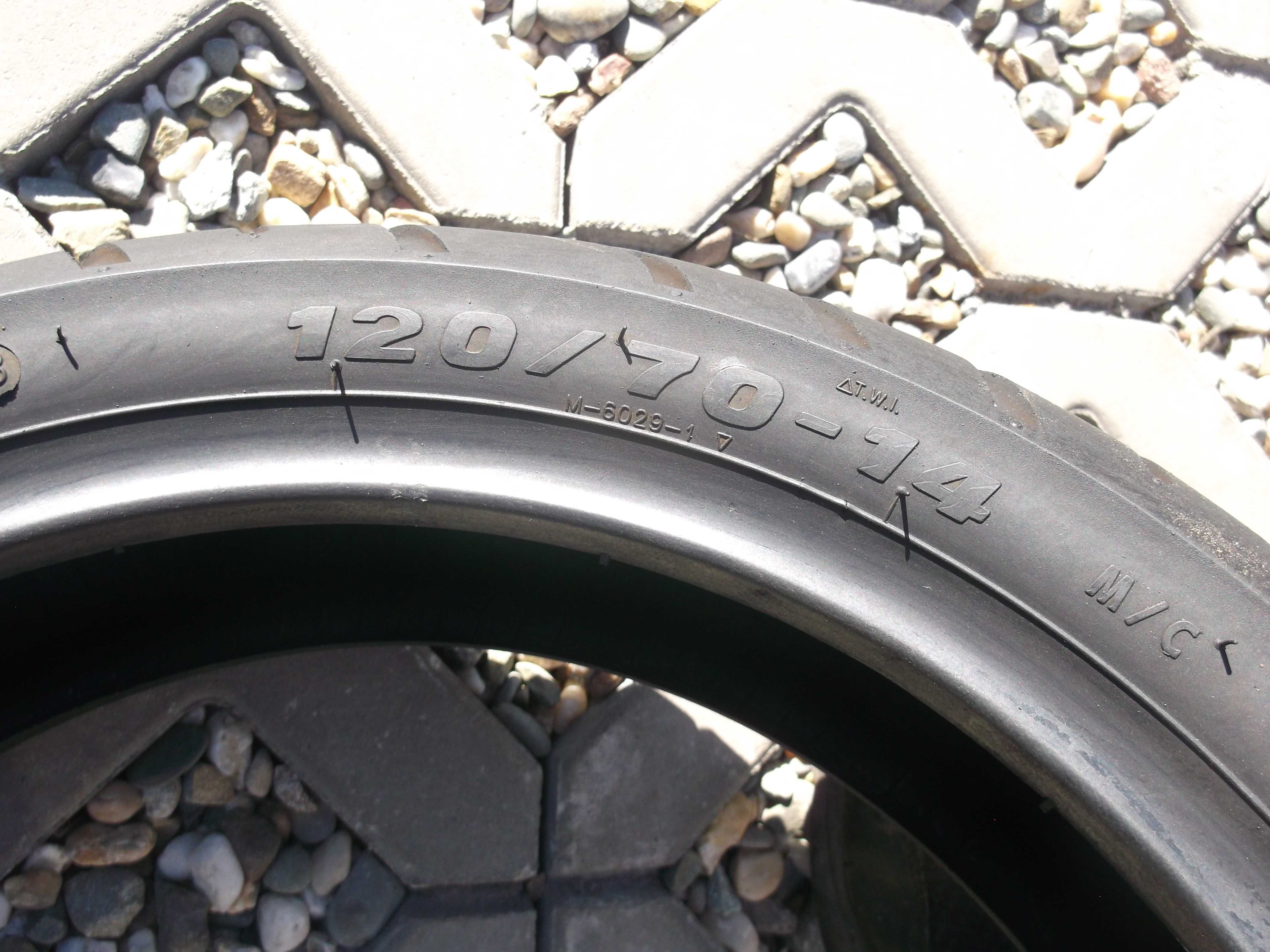 opona 120/70-14 55P Maxxis Load Range B dot3308 4mm skuter