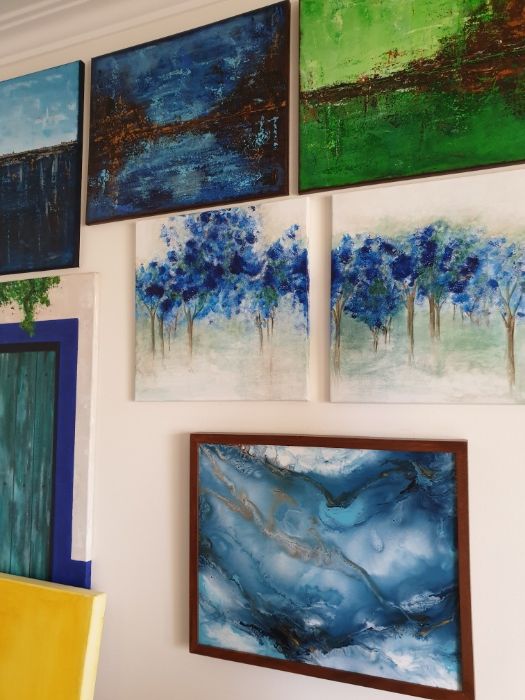Quadro abstrato 60 x 90 cm