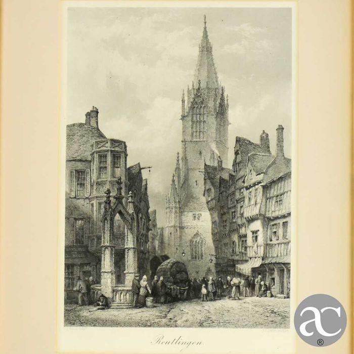 Gravura “Reutlingen.”, emoldurada