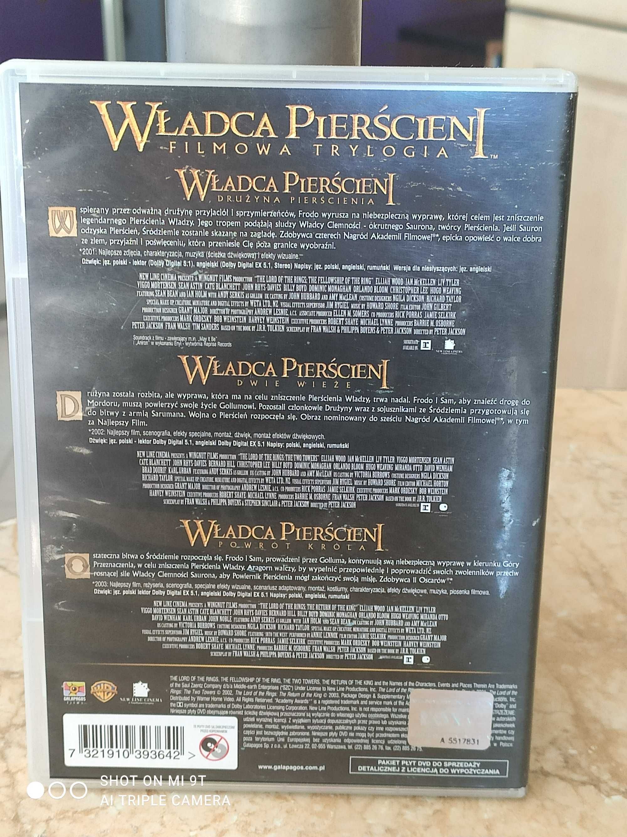 Film Władca Pierścieni trylogia płyta DVD 5