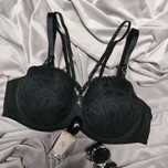 Biustonosz Anfen czarny lekko usztywniany Straps /90/95/100D